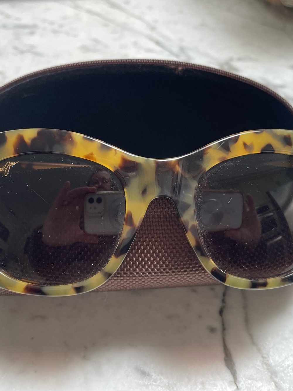 Maui Jim Tortoise Shell Sunglasses with Brown Lenses
